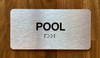 Pool Sign with Raised Letters & Grade 2 Braille Sign