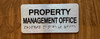 Property Management Office Sign with Raised Letters & Grade 2 Ada Sign