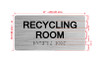 Recycling Room Sign with Raised Letters & Grade 2 Braille Sign