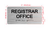Registrar Office Sign with Raised Letters & Grade 2 Hpd Sign