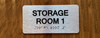 Storage Room 1 Sign with Raised Letters & Grade 2 Ada Sign