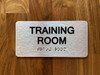 Training Room Sign with Raised Letters & Grade 2 Safety Sign