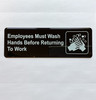 Employee Must wash Hands Before Returning to Work Restaurant Hpd Sign