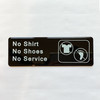 NO SHIRT NO SHOES NO SERVICE Restaurant Commercial Sign