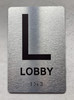 FLOOR L LOBBY Braille Sign