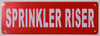 Sprinkler Riser  Signage