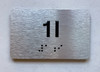 APT# 1I SILVER Braille Sign