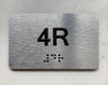 APT# 4R SILVER Ada Sign