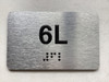 APT# 6L SILVER Compliance Sign