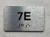 APT# 7E SILVER Safety Sign