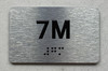 APT# 7M SILVER Braille Sign