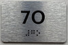 APT# 7O SILVER Safety Sign