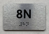 APT# 8N SILVER Safety Sign