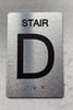 STAIR D Braille Sign