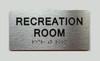 RECREATION Room Compliance Sign