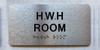 HWH ROOM BRAILLE SIGN