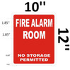 FIRE ALARM ROOM   RED Signage FIRE ALARM ROOM   RED Signage
