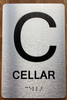 The Cellar Sign with Raised Letters & Grade 2 Sign