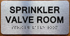 The Sprinkler Valve Room Sign