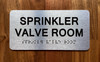 The Sprinkler Valve Room Safety Sign