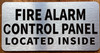 The Fire Alarm Control Panel Located Inside Sign
