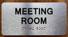 The Meeting Room Sign with Raised Letters & Grade 2 Sign