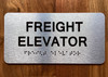 The Freight Elevator Ada Sign