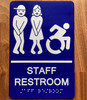 Staff Restroom Accessible Braille Sign