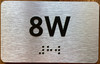 Apartment Number 8W Sign