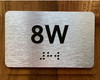 Apartment Number 8W Ada Sign