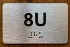 Apartment Number 8U Compliance Sign