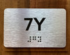 Apartment Number 7Y Compliance Sign