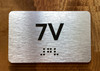 Apartment Number 7V Compliance Sign
