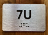 Apartment Number 7U Safety Sign