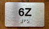 Apartment Number 6Z Safety Sign
