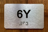 Apartment Number 6Y Safety Sign