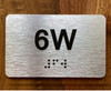 Apartment Number 6W Ada Sign