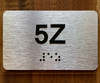 Apartment Number 5Z Ada Sign