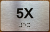 Apartment Number 5X Sign