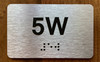 Apartment Number 5W Ada Sign