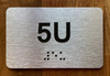 Apartment Number 5U Safety Sign