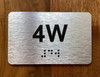Apartment Number 4W Safety Sign