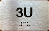 Apartment Number 4U Sign