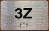 Apartment Number 3Z Sign
