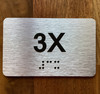 Apartment Number 3X Compliance Sign