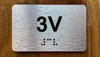 Apartment Number 3V Ada Sign