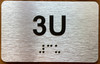 Apartment Number 3U Sign