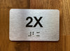 Apartment Number 2X Ada Sign