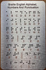 ADA Braille English Alphabet, Number And Punctuation Sign