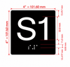 S1 4X4 Sign with Raised Letters & Grade 2 Hpd Sign